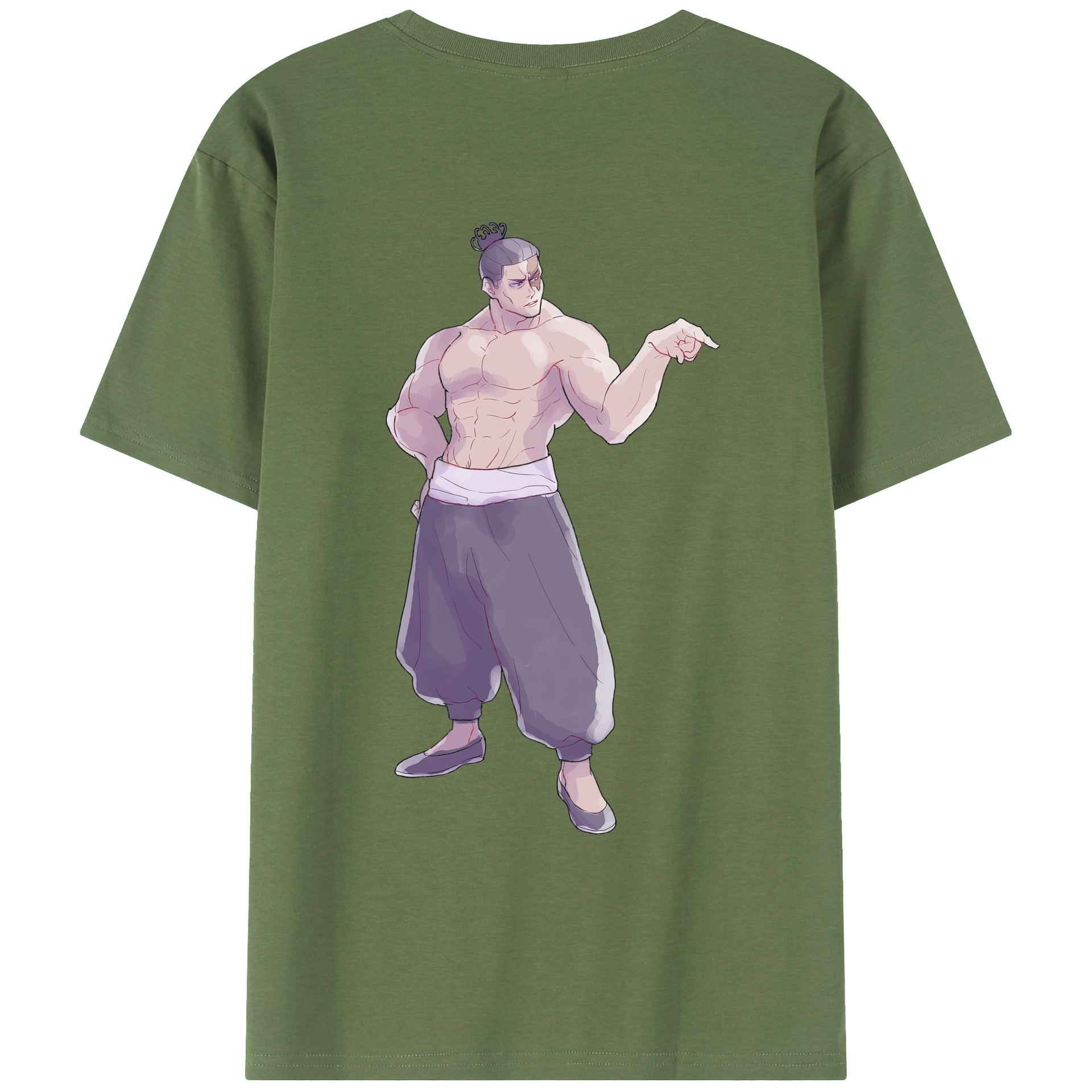 （画像用） 呪術廻戦 Jujutsu Kaisen 綿100％ メンズ半袖Tシャツ（バックプリント） 通気性